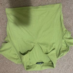 green crop top